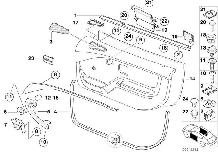 Manija Empuñadura Puerta Negro Para Bmw Z3. Original Recambios