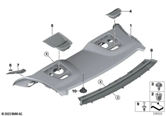 Linke Riementrennungsabdeckung für BMW 4er G22, G82 (OEM 51469472519). Original BMW