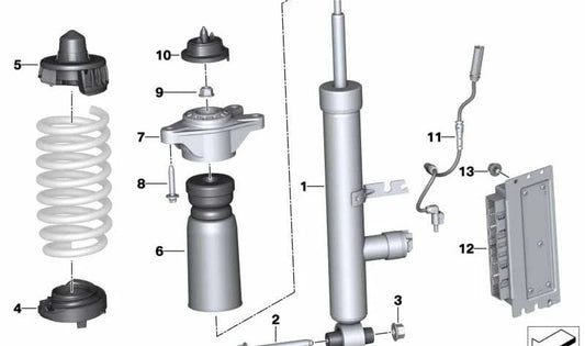 Rear shockwheat with VDC OEM 37106895295 for BMW G29. Original BMW.