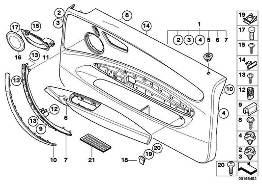 Revestimiento Panel Puerta Delantera Negro Para Bmw E81 E82 . Original Recambios