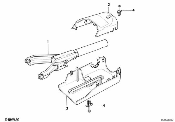 Mantelrohr para BMW E31 (OEM 32311092720). Original BMW