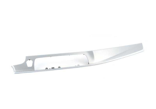 Long dashboard trim in fine brushed aluminium PERLGLANZ CHROM for BMW F10 and F11. Original BMW