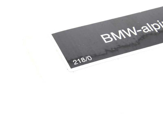 Placa de advertencia para BMW E30, E36, E28, E34, E24, E32, E31 (OEM 51142121931). Original BMW.