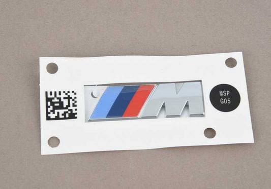 Emblema -M- lateral/aleta para BMW G42, G30, G31, G38, G32, G05, G18. Original BMW.