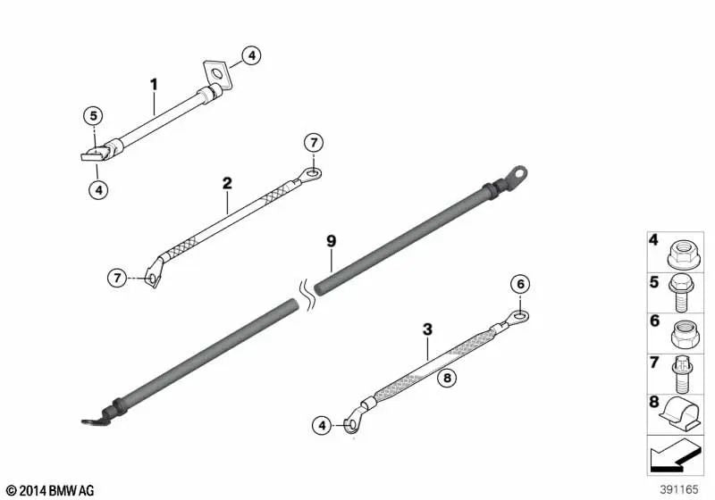 Cinta Antirruido para BMW X5 E70, E70N, F15, F85, X6 E71, E72, F16, F86 (OEM 12427568573). Original BMW