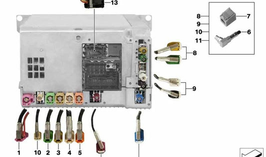 Repair module for FM1/FM2 OEM antenna cables 61116822765 for BMW F25. Original BMW.