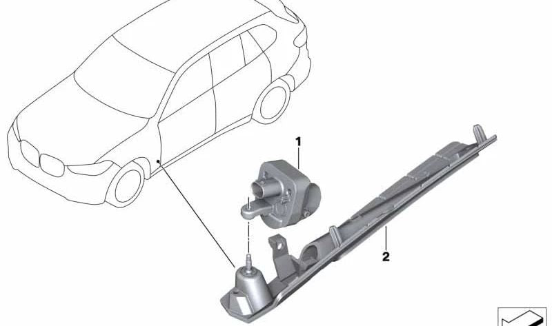 Soporte módulo de luz izquierdo para BMW X7 G07, G07N (OEM 63148097361). Original BMW.