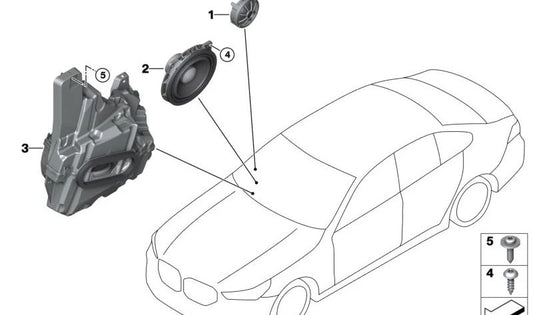 OEM Media Contesteur 65135A06FC5 pour BMW F70, G60, G61, U11, U12, U10. BMW d'origine.