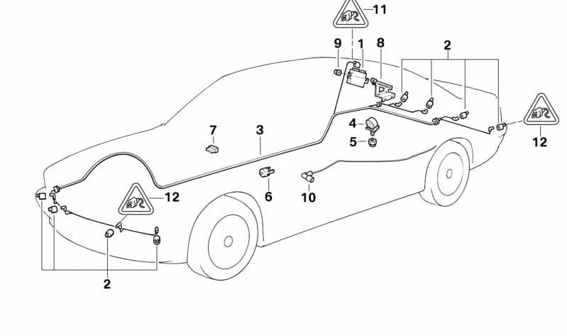 Soporte Unidad de Control para BMW Serie 7 E38 (OEM 66218375266). Original BMW