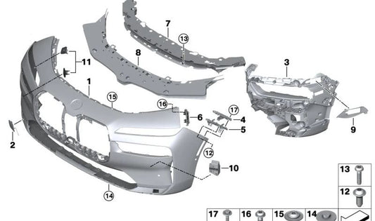 Right bracket for BMW 7 Series G70 (OEM 51119464046). Original BMW