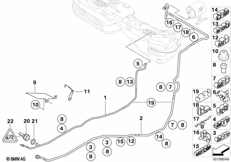 Tubo de Soplado para BMW Serie 1 E82 (OEM 16137845196). Original BMW