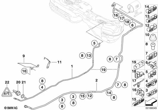 Tubo de Soplado para BMW Serie 1 E82 (OEM 16137845196). Original BMW