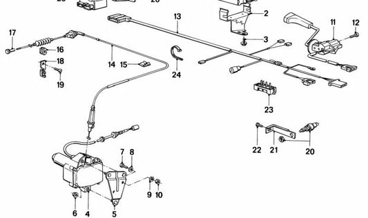 Interruptor de Control de Velocidad para BMW E30, E28, E24 (OEM 61311377240). Original BMW