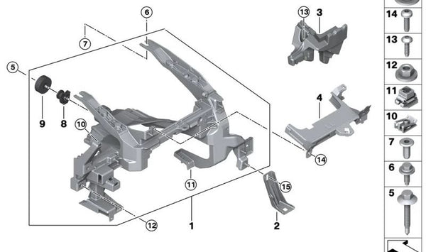 Tornillo Hexagonal Combinado para BMW G60, G70, I20, F97N, F98N (OEM 07149472472). Original BMW