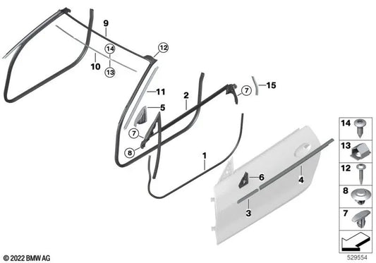 Rechte Eckblende für BMW G22, G23, G82, G83 (OEM 51337940184). Original BMW