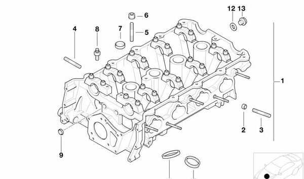 Tapón de cierre OEM 07119937271 para BMW E36, Z3. Original BMW.