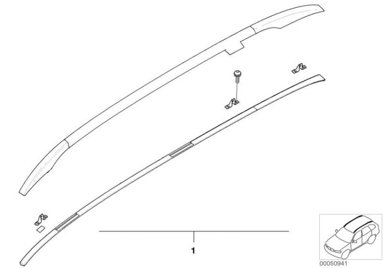 Kit De Reequipamiento Barandilla Techo Para Bmw Serie 3 Touring E46. Original Recambios