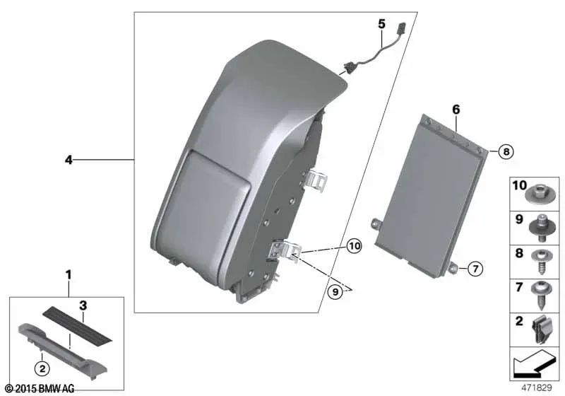 Microrruptor para BMW Serie 7 G12, G12N (OEM 51166819939). Original BMW