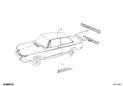 Moldura derecha para BMW E46, F30, F80 (OEM 51131803360). Original BMW