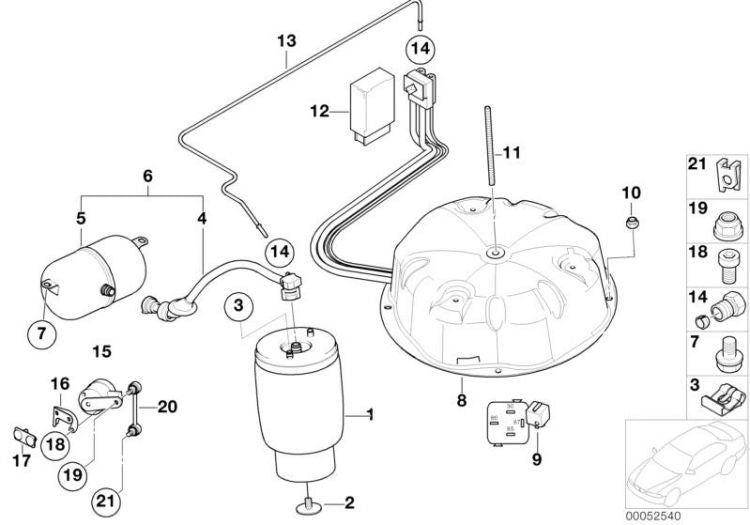 Sensor De Altura/nivel Para Bmw E46 E39 E60 E61 E65 E66 E67 E83 E53 E85 E86 E89. Original Recambios