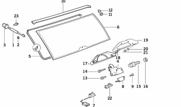 Conector de cerradura OEM 51248172157 para BMW E34, E39. Original BMW.