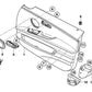 Tapa Empuñadura Interior Puerta Izquierda En Negro Para Bmw E90 E91 E92 E93. Original Recambios