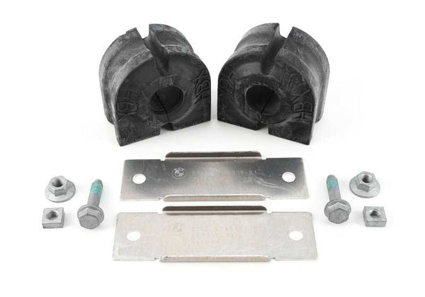 Kit de reparación de soporte de goma estabilizador para BMW E60, E61, E63 (OEM 31352347942). Original BMW.