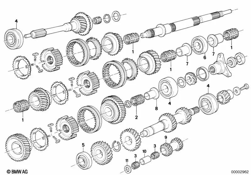 Buje para BMW E30, E12, E28, E24, E23 (OEM 23211205211). Original BMW