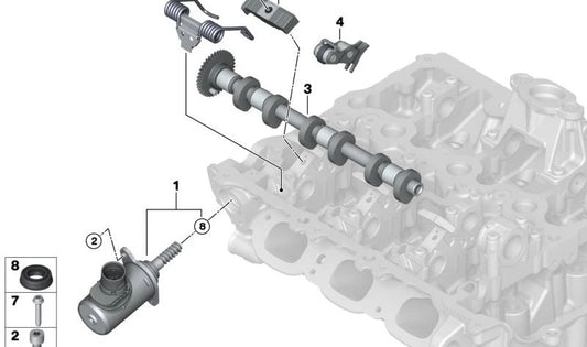 Exzentrischer Baum für BMW Serie 1 F70, Serie 2 U06, X1 U11, U12, X2 U10 und Mini F65, F66, U25 (OEM 11379494046). Original BMW