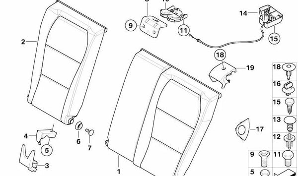 Cerradura trasera izquierda OEM 52208209035 para BMW E46. Original BMW.