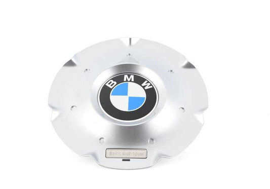 Tapacubos plateado OEM 36137849422 para BMW F07, F01, F02, F04. Original BMW.