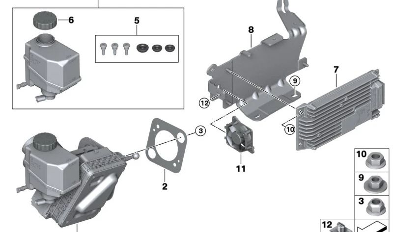 Repair kit for BMW G60, G70 (OEM 34505A51323). Original BMW