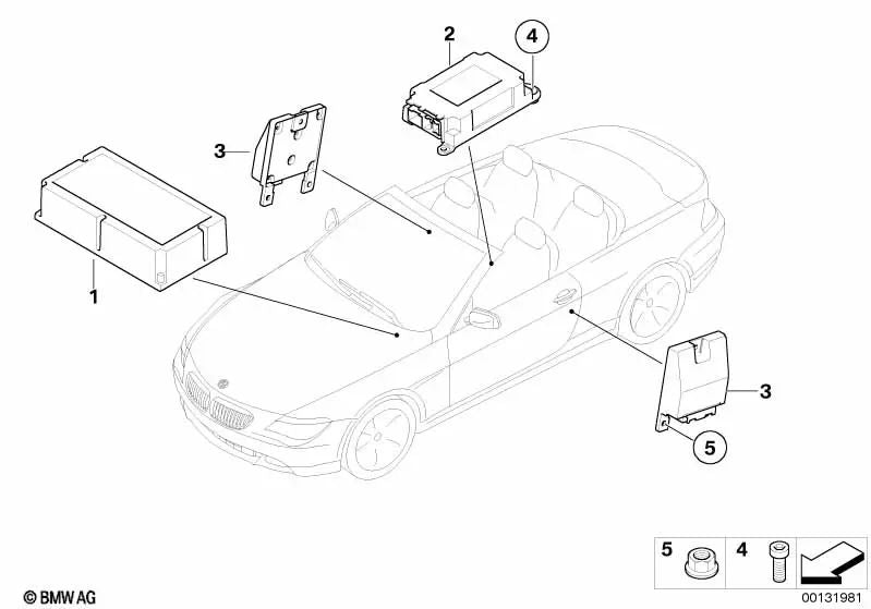 Sensor Centro del Vehículo para BMW E64 (OEM 65776976466). Original BMW