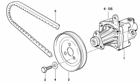 OEM 324216550 ASSERTE LEIGNISSE PUMPE PUMPE FÜR BMW E34. Original BMW.