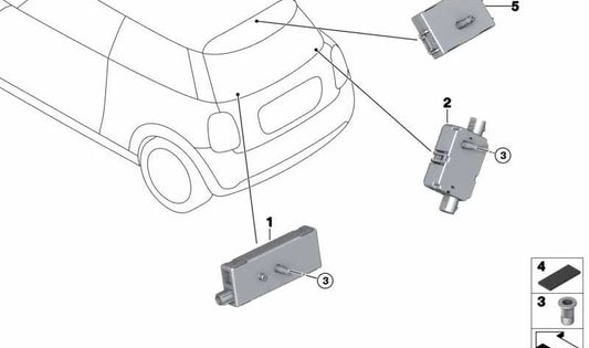 Sperrkreis para BMW Serie 5 F07, F11 y MINI F54, F55, F56, F60, R60, R61 (OEM 65209185474). Original BMW