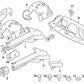 Sección parcial del soporte del motor izquierdo para BMW Z4 E85, E86 (OEM 41117064605). Original BMW