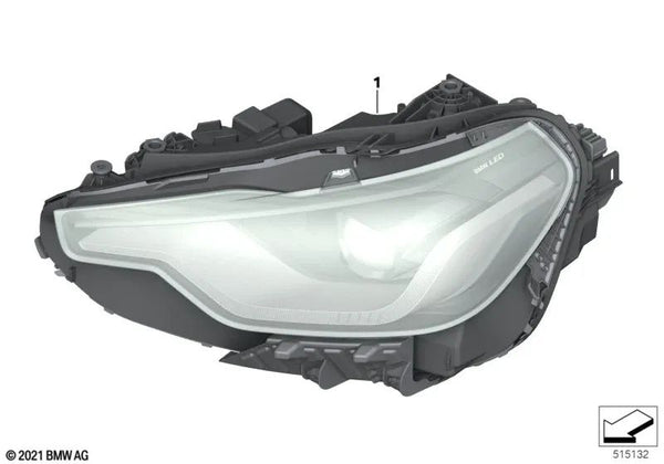 Faros LED derecho para BMW Serie 2 G42 (OEM 63115A03E32). Original BMW.