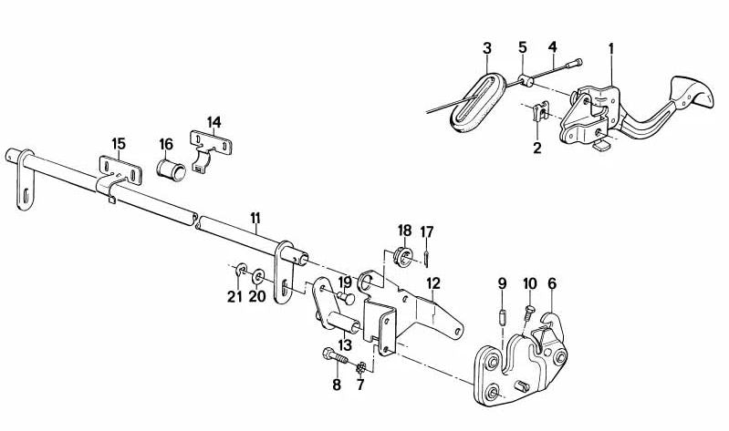 Cerradura delantera derecha para BMW E23 Serie 7 (OEM 51231864686). Original BMW