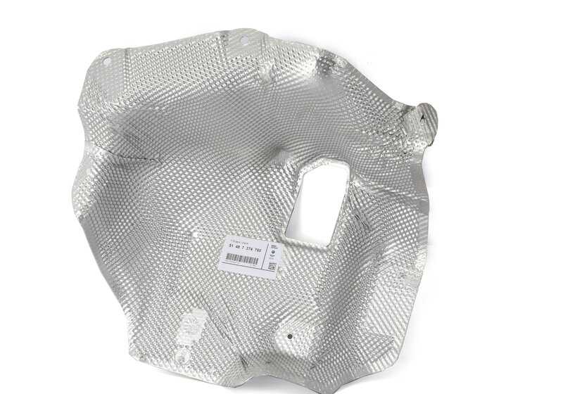 Aislamiento térmico del silenciador posterior derecho para BMW Serie 8 F91, F92, F93, G14, G15, G16 (OEM 51487374760). Original BMW.