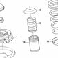 Federlage inférieur pour la série BMW 3 E36 (OEM 31331090479). BMW d'origine