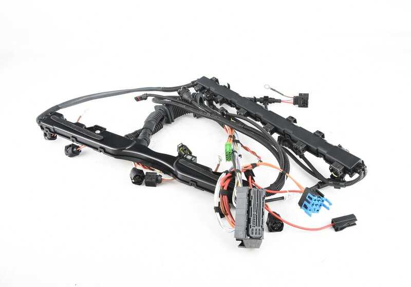 Arnés de cableado para inyectores y encendido OEM 12517556871 para BMW E60, E61, E63, E64. Original BMW.