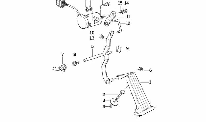 Leva del sensore a pedale (OEM 35411161893) per BMW E36. BMW originale.