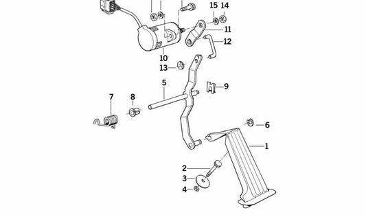 Levier du capteur de pédale (OEM 35411161893) pour BMW E36. BMW d'origine.