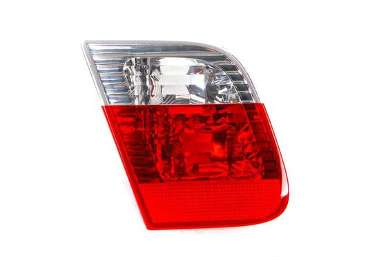 White left tailgate taillight for BMW 3 Series E46 (OEM 63216910537). Original BMW.