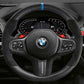 M Performance steering wheel trim for BMW 5 Series F90, G30, G31 6 Series G32, 8 Series F91, X3 F97, X4 F98, X5 F95, X6 F96, X7 G07 (OEM 32302459670). Genuine BMW