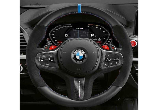 M Performance Lenkradverkleidung für BMW 5er F90, G30, G31 6er G32, 8er F91, X3 F97, X4 F98, X5 F95, X6 F96, X7 G07 (OEM 32302459670). Original BMW