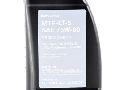 Aceite para caja de cambios manual MTF LT-5 para BMW E82, E88, F20, F21, F22, F23, F87, E90, E91, E92, E93, F30, F31, F34, F80, G20, G21, G80, F32, F33, F36, F82, F83, G82, F10, F11, G30, G31, E84, F25, G01, F26, G29. Original BMW. . Original BMW