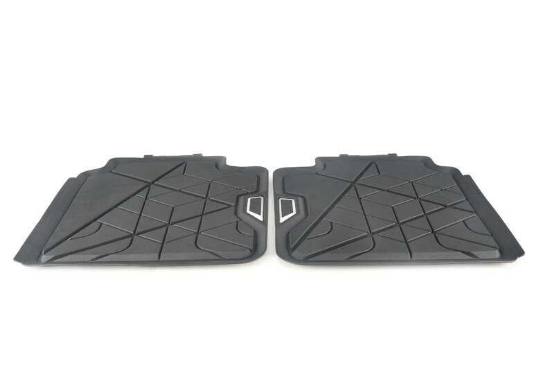 Rear all-weather mats for BMW G70 (OEM 51475A56C43). Original BMW