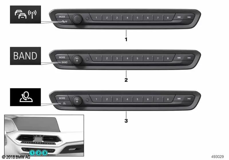 Unidad de Control de Audio para BMW F95, G05, F96, G06, G07 (OEM 61315A47C31). Original BMW