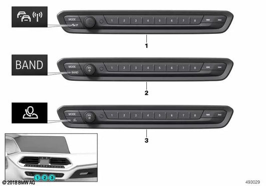 Unidad de Control de Audio para BMW F91, F92, F93, G14, G15, G16, F97N, G01N, G08N, F98N, G02N (OEM 61315A47C37). Original BMW.